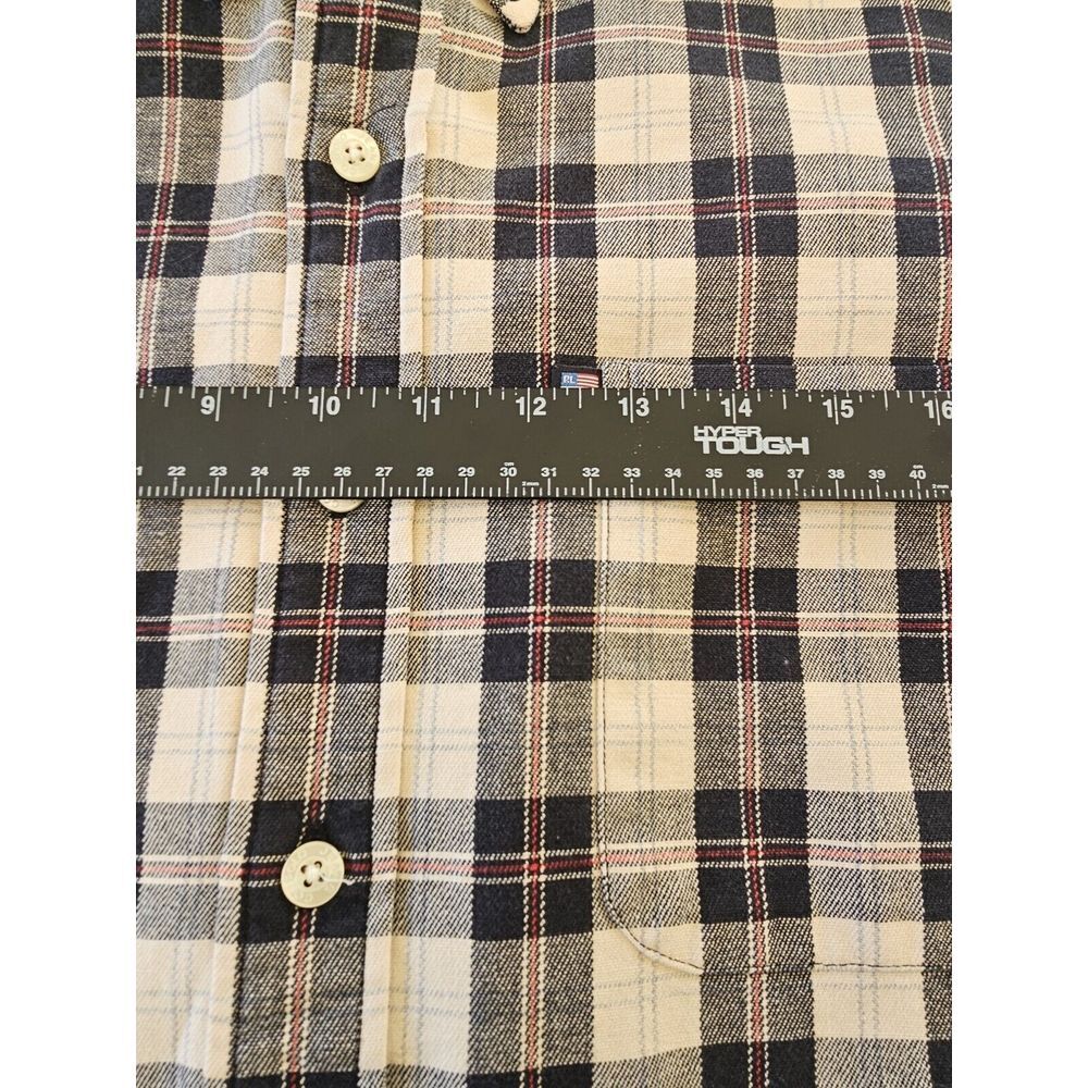 Ralph Lauren Jeans Co Shirt Mens Size Medium Cotton Plaid Button Up Heavy Duty - Picture 5 of 7